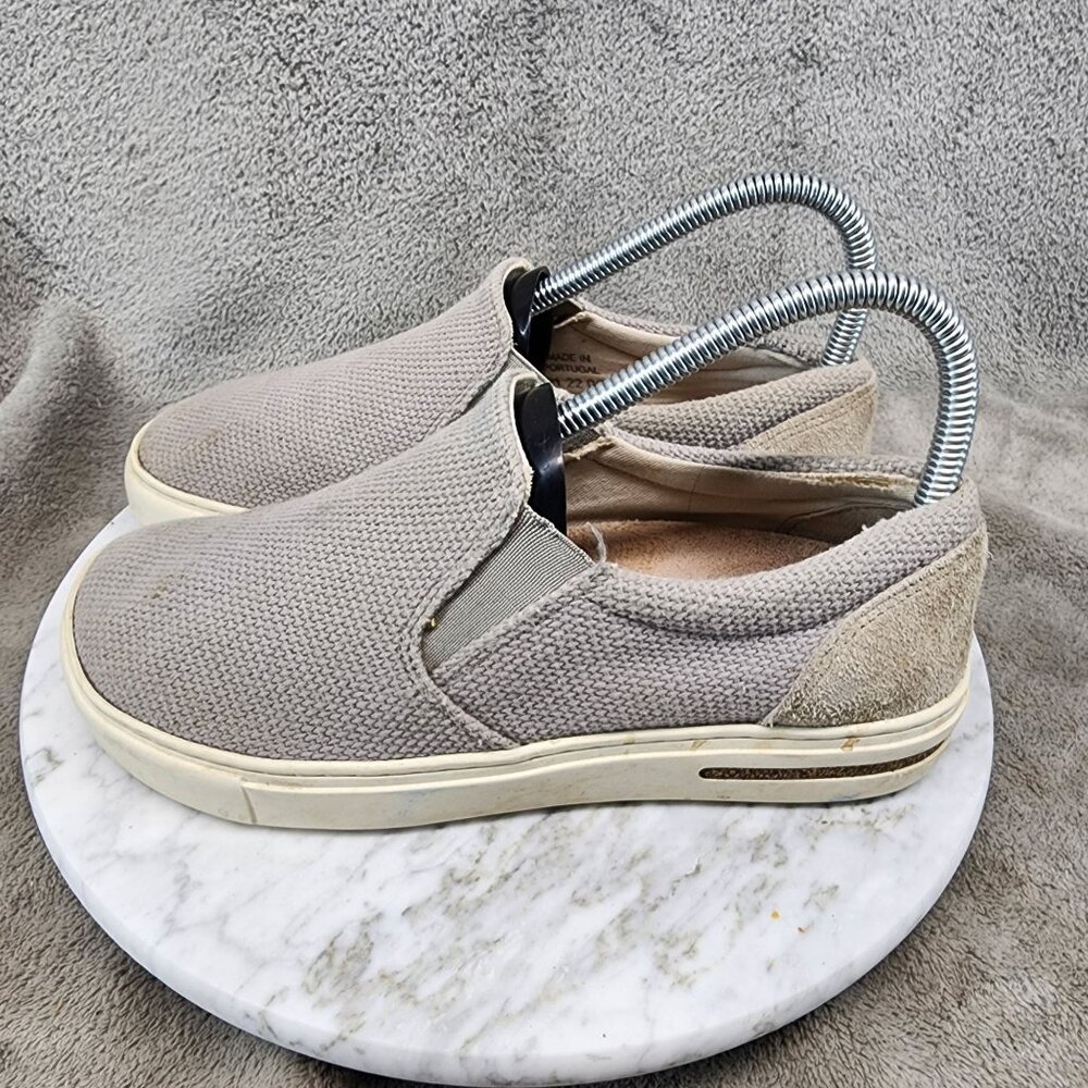 Birkenstock Shoes Womens Size EU 37 US 6 Gray Textile Slip On Sneakers *Read*